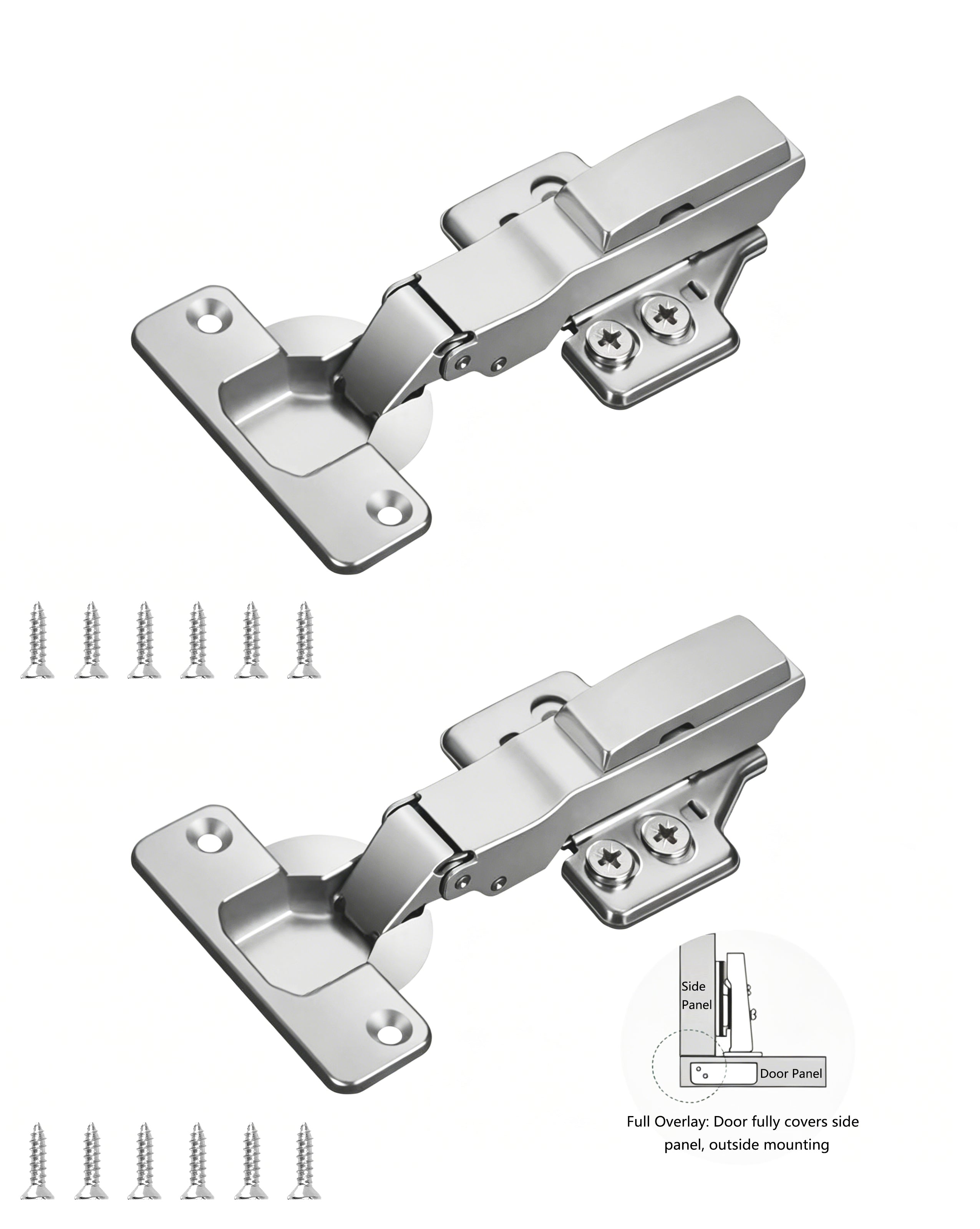 110° Full Overlay Soft Close Cabinet Hinges