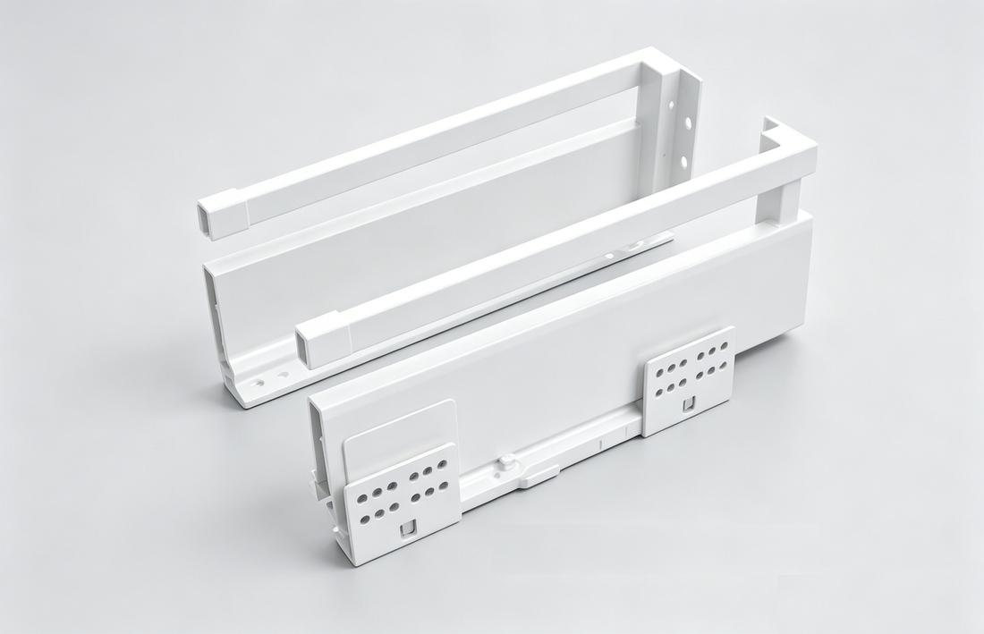 Soft Close Tandem Box Drawer System 500mm – White Heavy Duty Cabinet Drawer Runners
