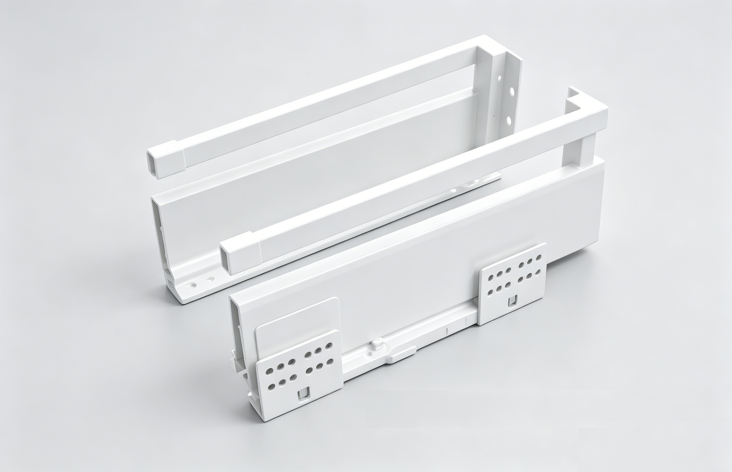 Soft Close Tandem Box Drawer System 500mm – White Heavy Duty Cabinet Drawer Runners