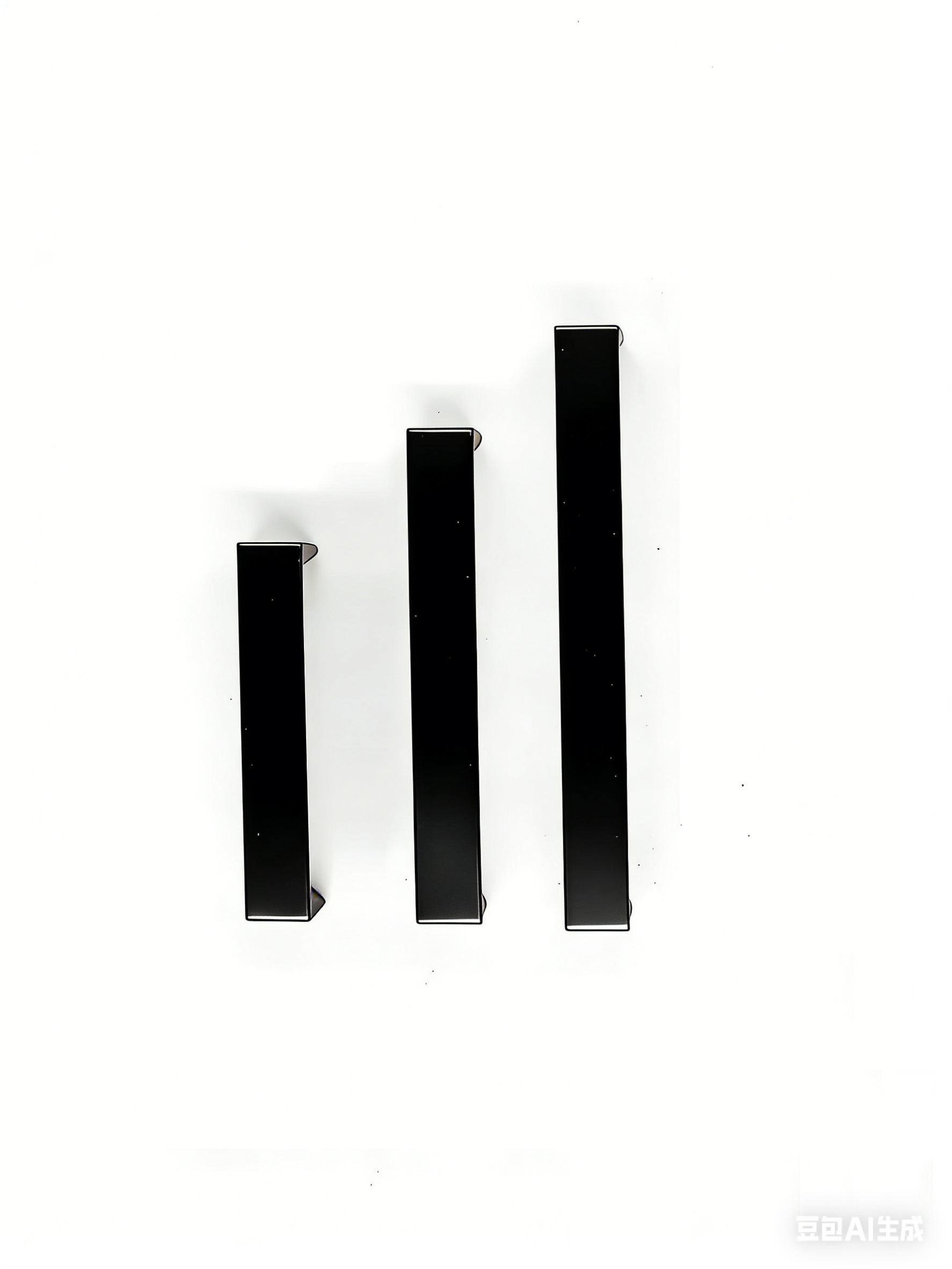 Zinc Alloy D-Shaped Cabinet Handle – 96–192 mm | Black & Nickel Finish
