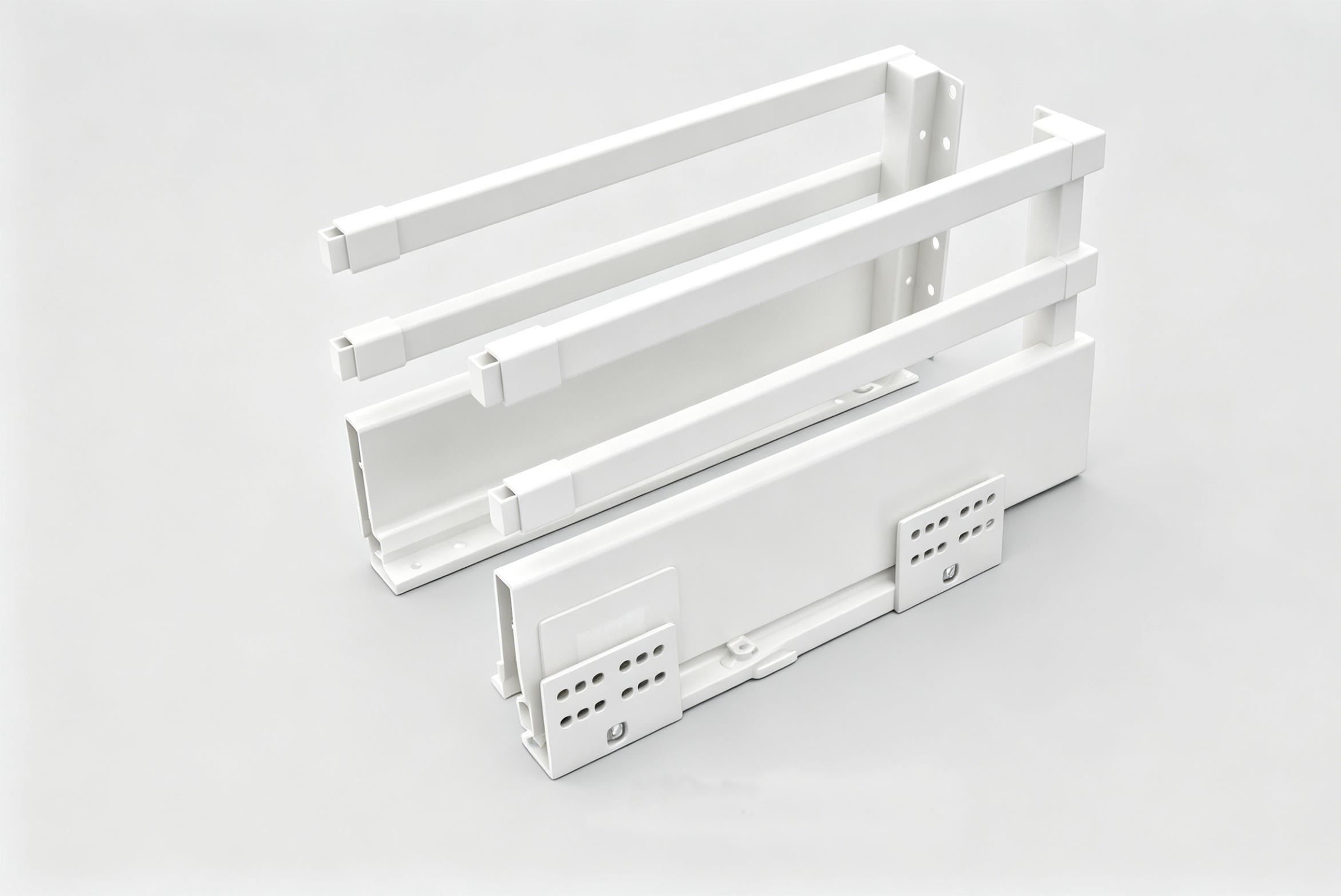 Soft Close Tandem Box Drawer System 500mm – White Heavy Duty Cabinet Drawer Runners