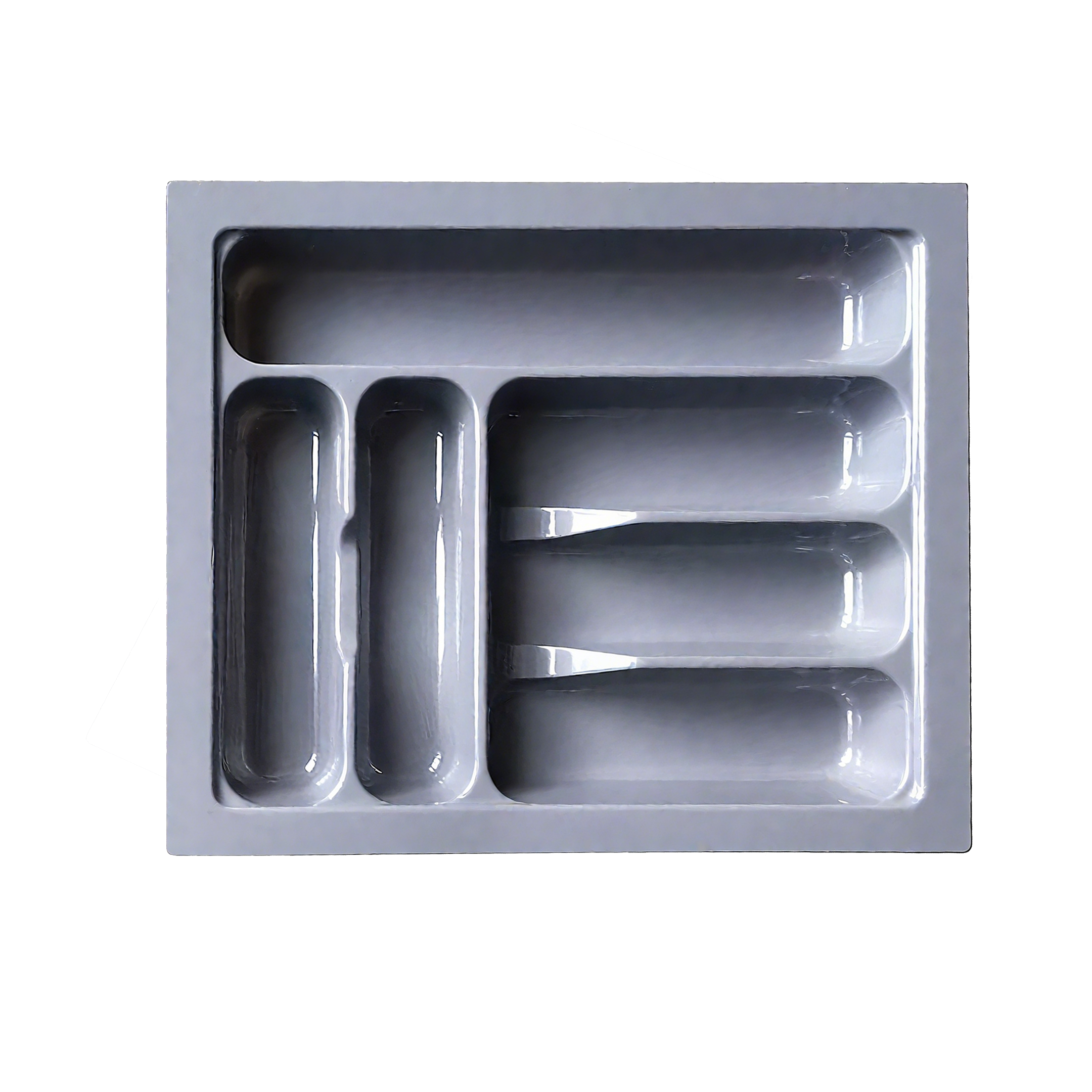 Cutlery Tray for Kitchen Cabinets – 450–1000 mm Cabinet Width | Grey / White