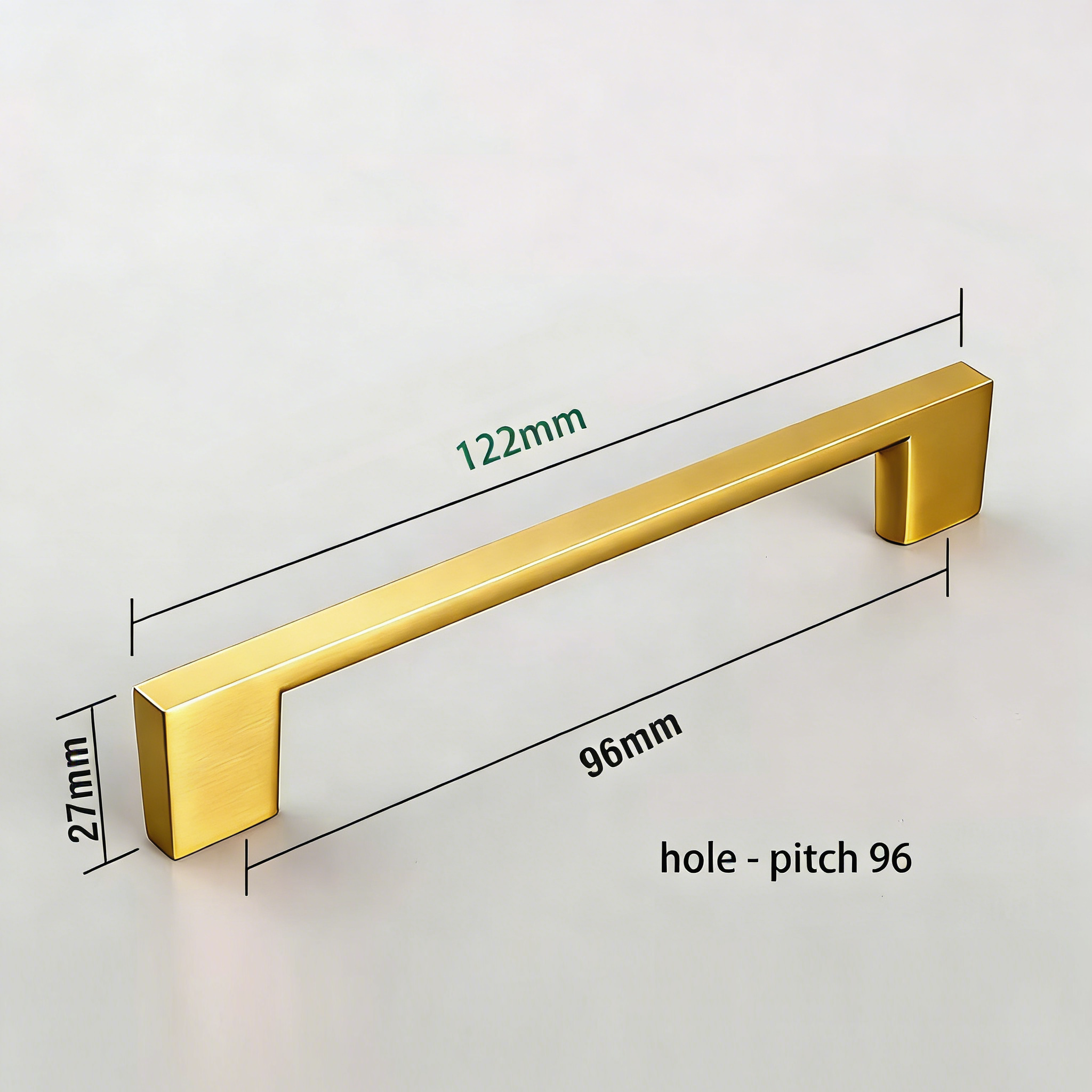 Modern Aluminium Alloy Cabinet Handle – Multiple Finishes & Hole Centres for Furniture & Joinery