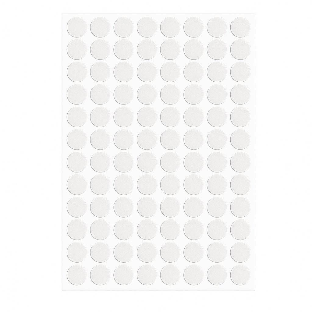 White Nail Cover Stickers – 96 per Sheet | 13 Sheets per Pack | Stipple & Satin Finish