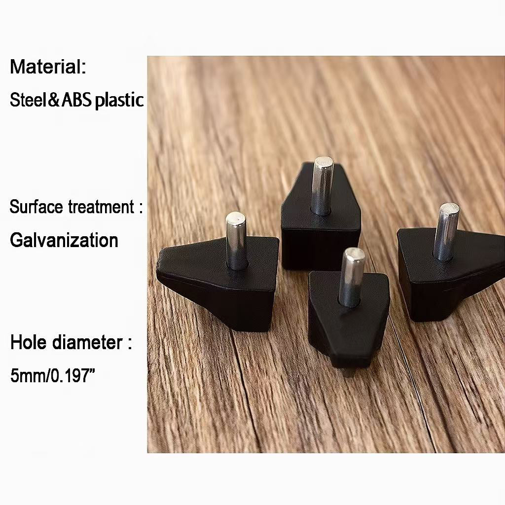 Shelf Support Pin with Plastic Sleeve – 15 mm | Black / White / Clear for Cabinet Shelving