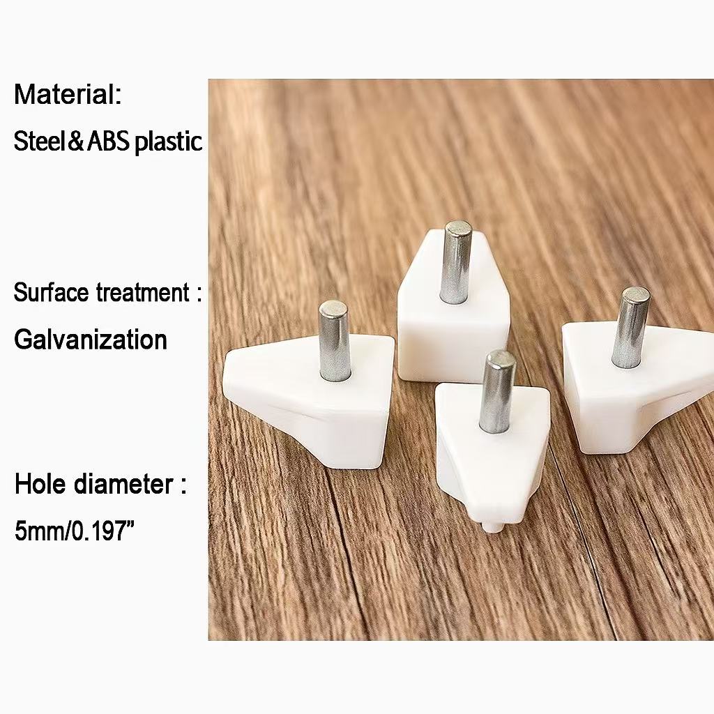 Shelf Support Pin with Plastic Sleeve – 15 mm | Black / White / Clear for Cabinet Shelving