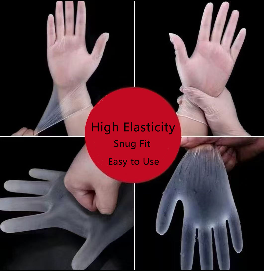 Food Grade White PVC Disposable Gloves – Medium Size