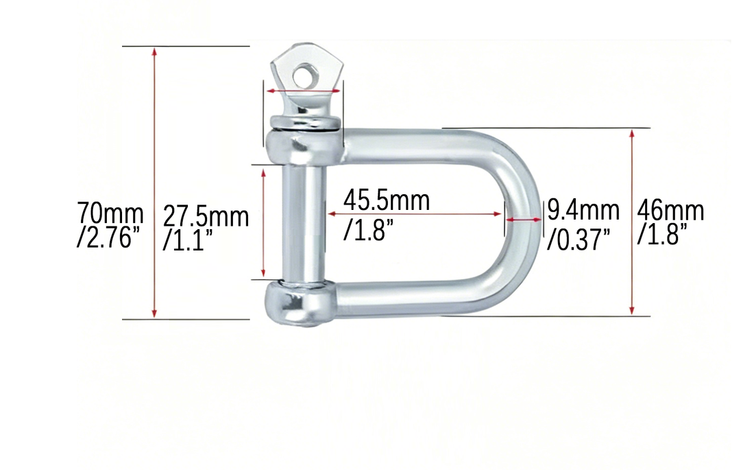 M12 Heavy Duty Zinc Plated Steel D Shackle – Screw Pin Anchor Shackle for Towing, Rigging & Load Securing