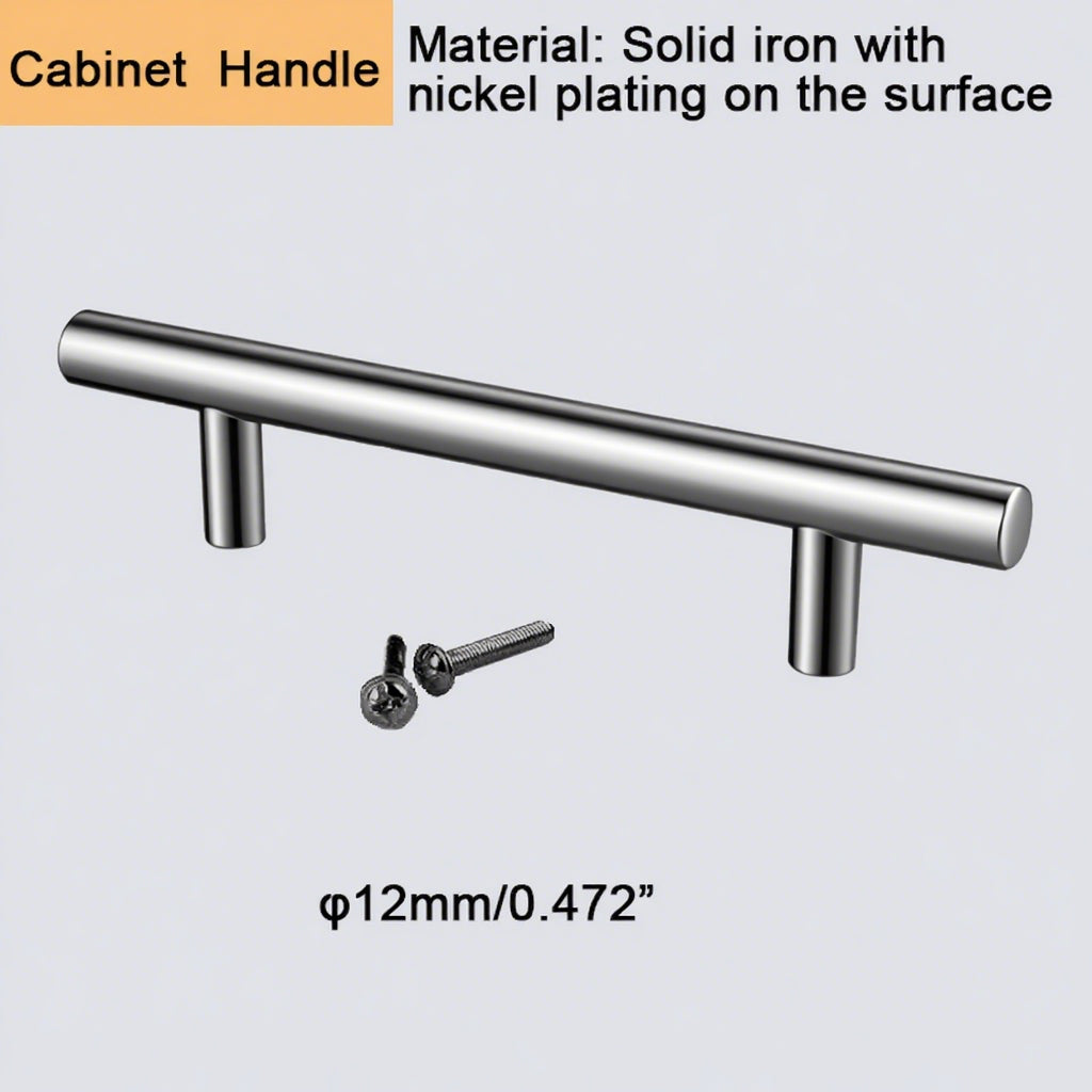 Steel T-Bar Cabinet Handle 188 mm – 128 mm Hole Centres | Heavy Duty Furniture Pull