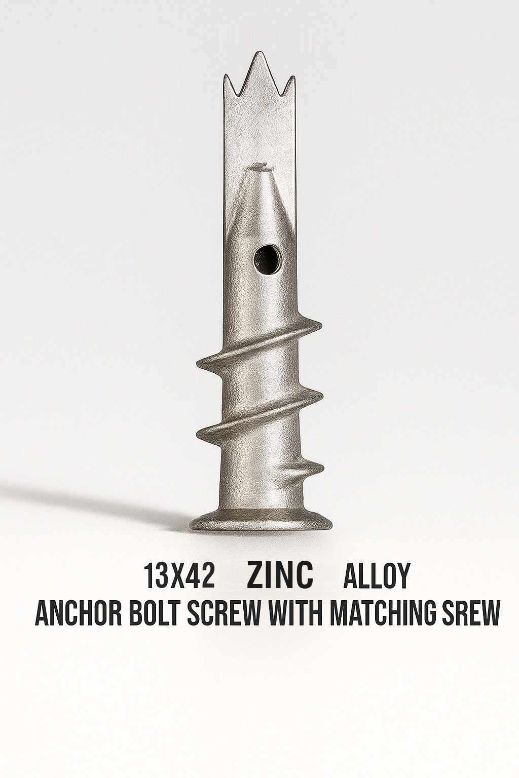 Zinc Alloy Self-Drilling Wall Plug Anchor 13 × 42 mm – Heavy Duty Fixing for Masonry & Concrete