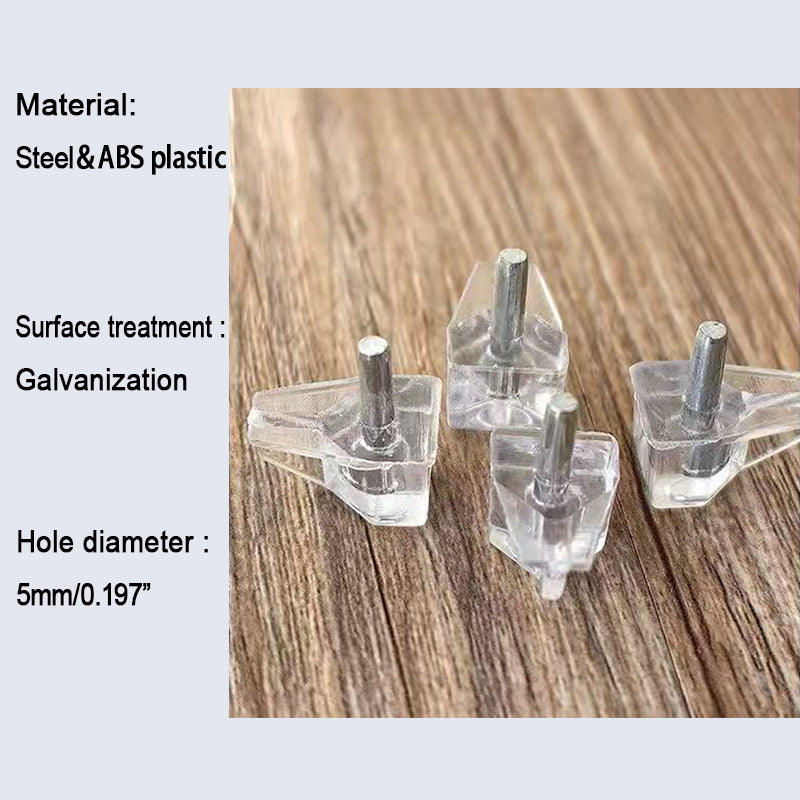 Shelf Support Pin with Plastic Sleeve – 15 mm | Black / White / Clear for Cabinet Shelving