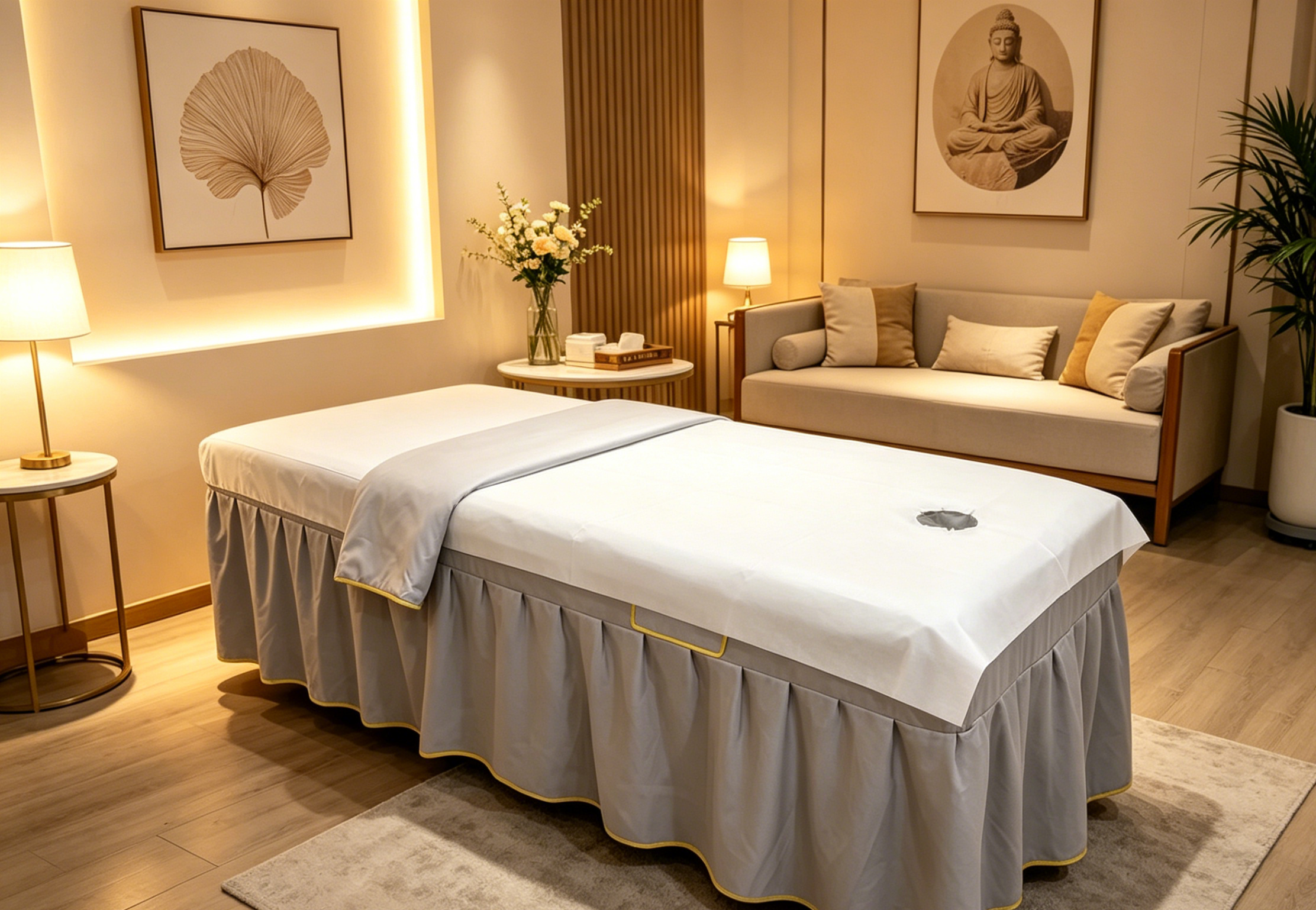 # Disposable Massage Table Sheets with Face Hole – 80 x 190cm / 31.5" x 74.8" Non-Woven Waterproof Spa Bed Covers