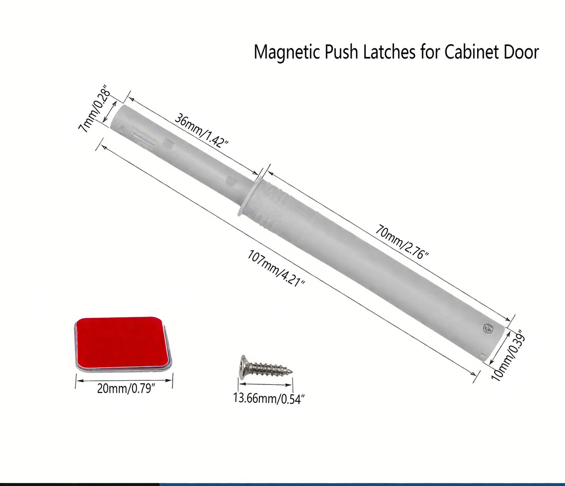 ABS Plastic Push-to-Open Cabinet Latch – 107mm