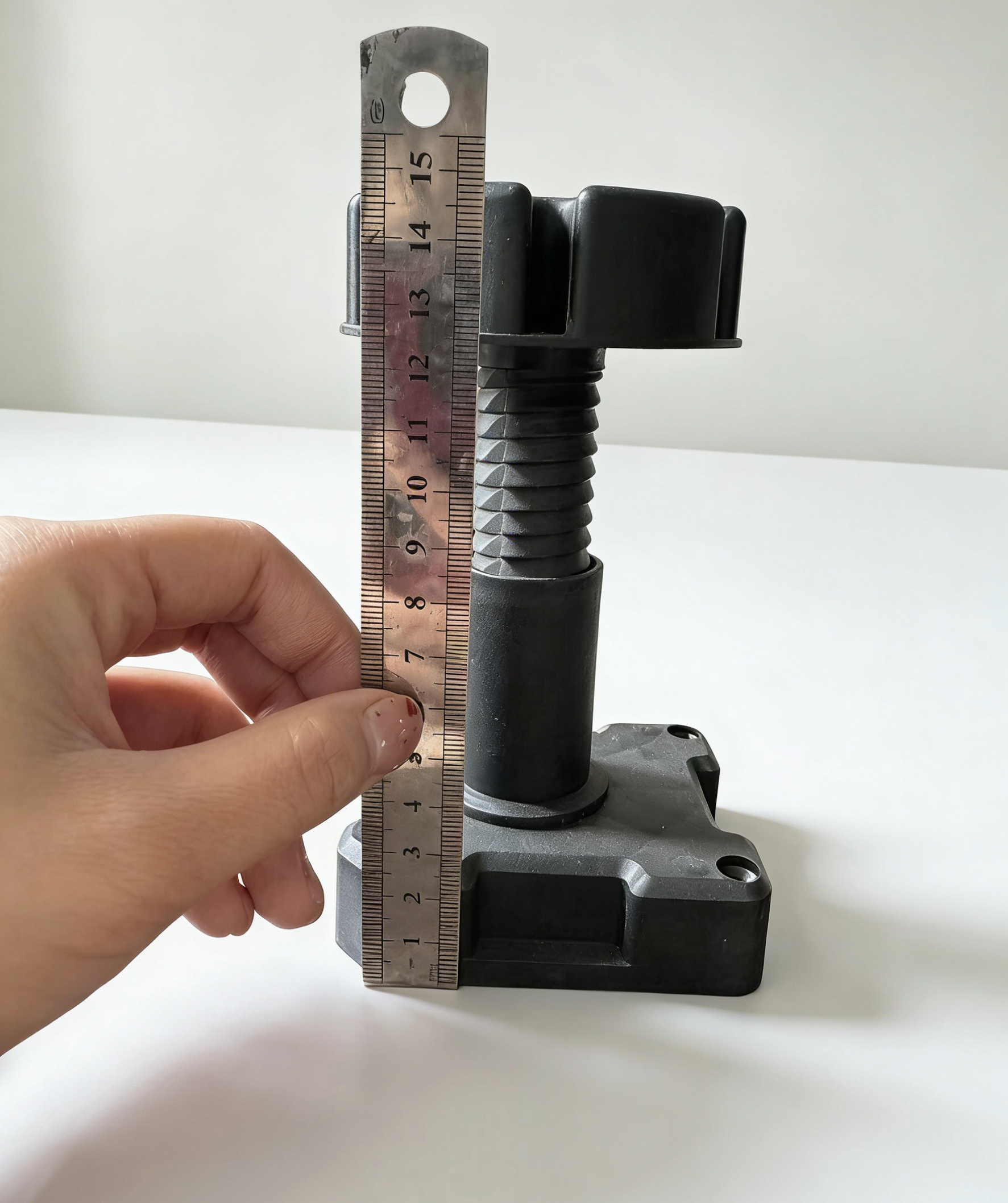 Adjustable Cabinet Leg – 108–138 mm Height | Black PVC Kitchen Cabinet Levelling Foot
