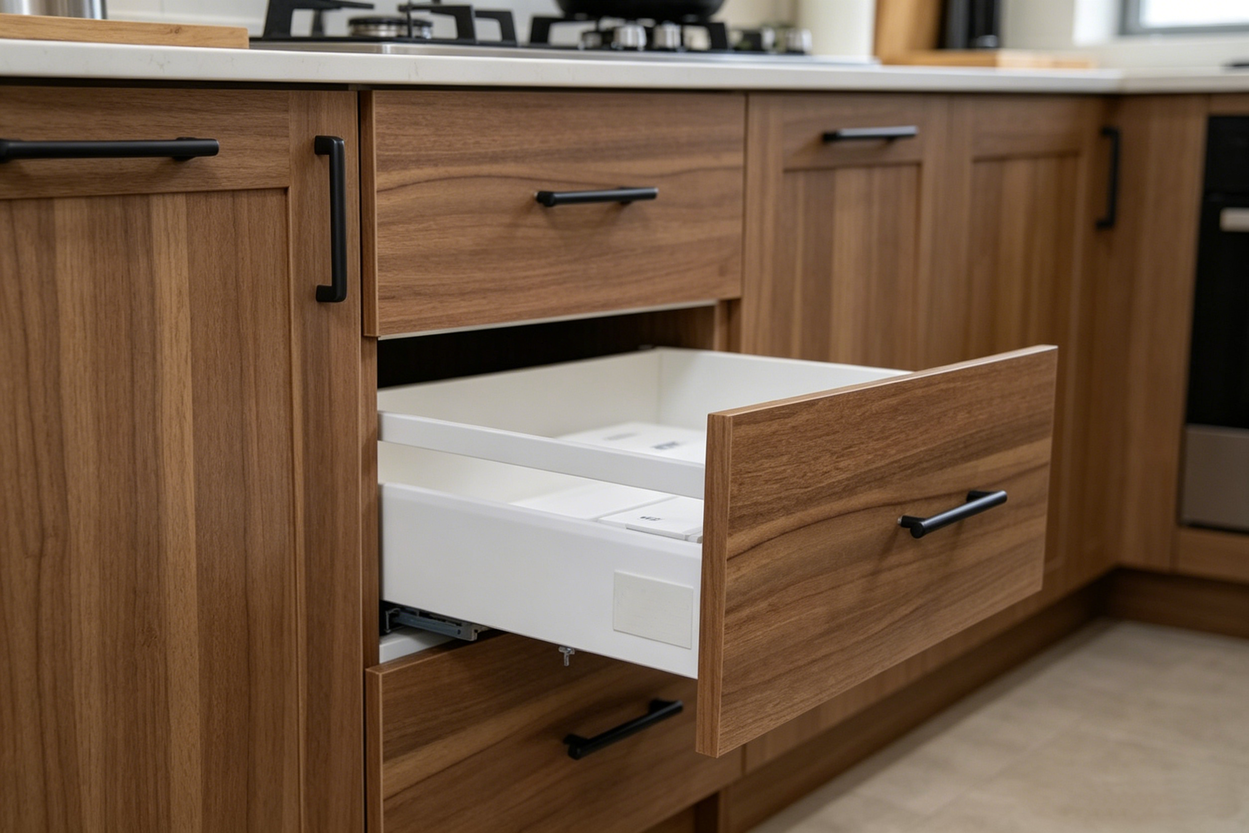 Soft Close Tandem Box Drawer System 500mm – White Heavy Duty Cabinet Drawer Runners