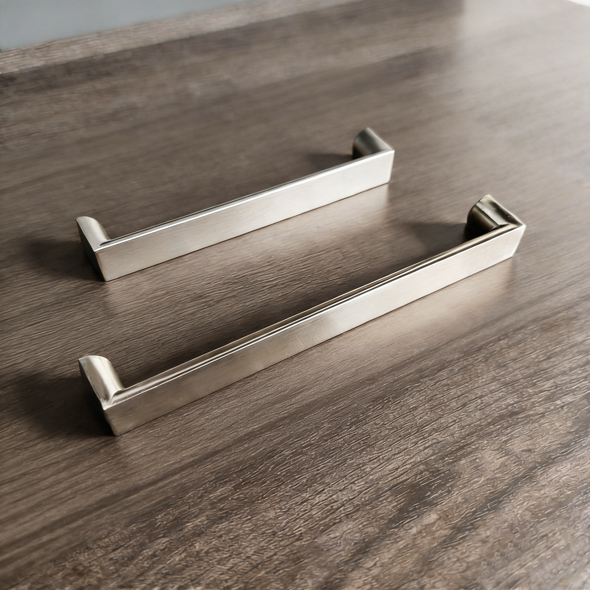 Aluminium Alloy D-Shaped Cabinet Handle – 96–370 mm | Matte Black & Nickel Finish