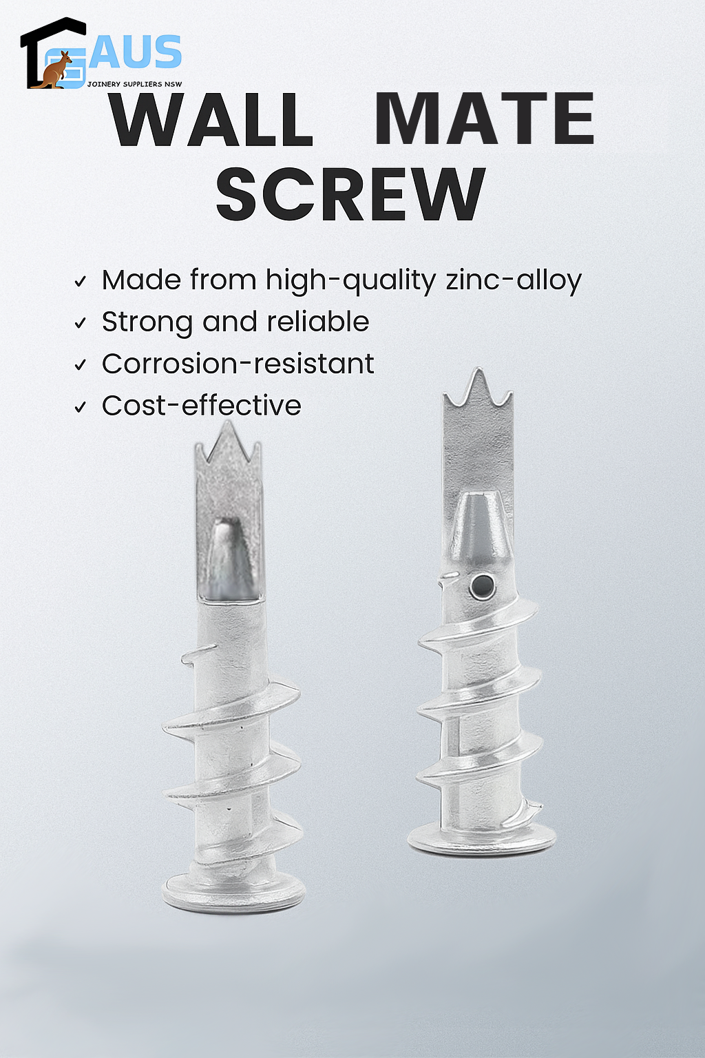 Zinc Alloy Self-Drilling Wall Plug Anchor 13 × 42 mm – Heavy Duty Fixing for Masonry & Concrete