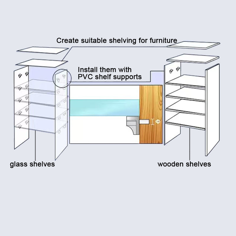 Shelf Support Pin with Plastic Sleeve – 15 mm | Black / White / Clear for Cabinet Shelving