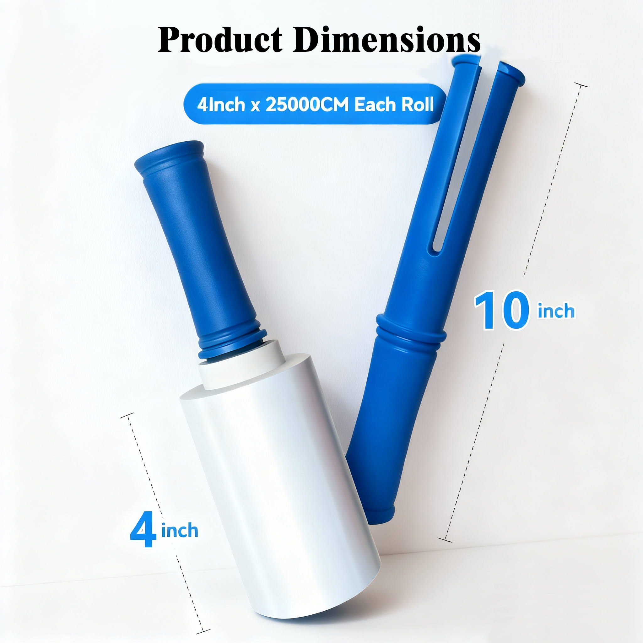 Transparent Hand Stretch Wrap with Handle – Industrial Grade (20umx100mm x 250m)