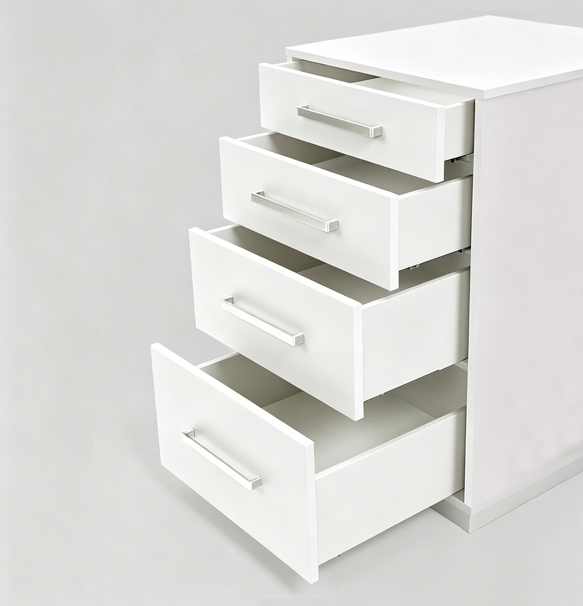 Slim Soft Close Tandem Box Drawer System – White | 500mm Depth | Custom Width Available