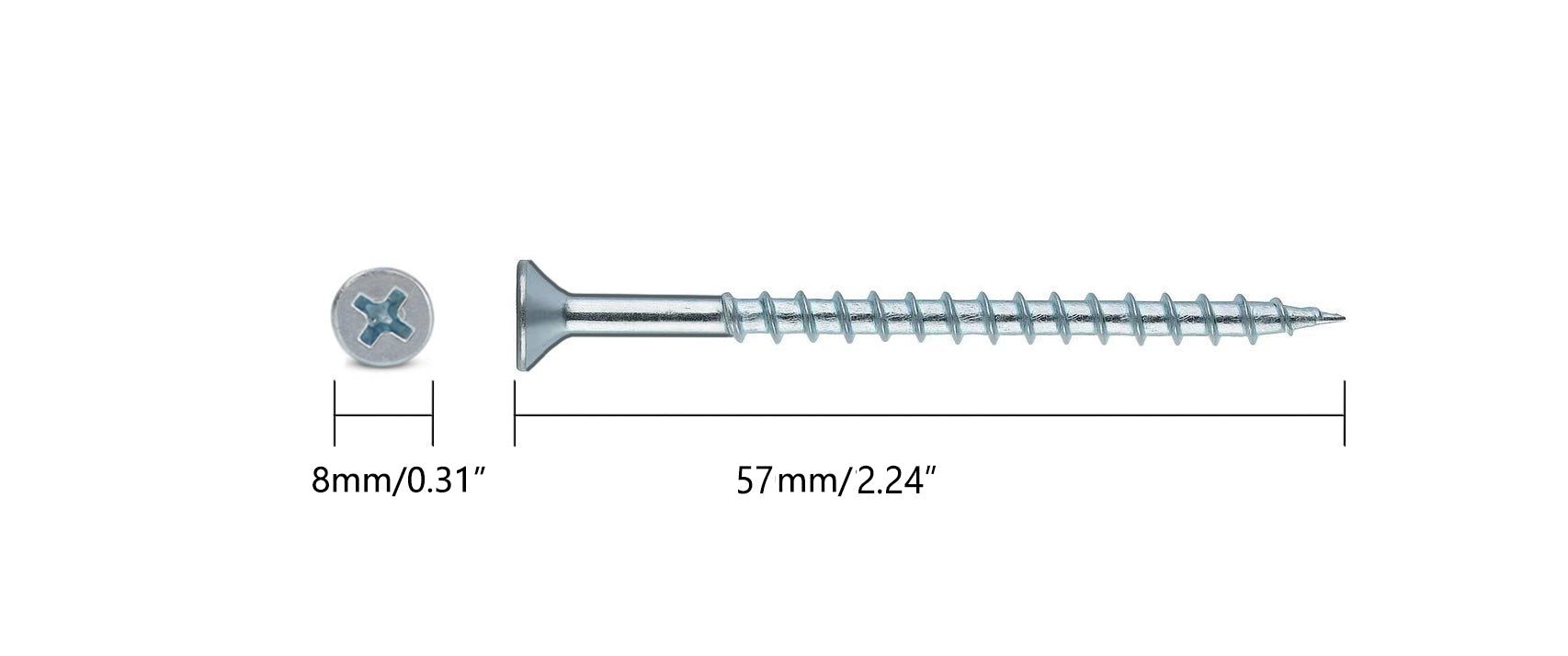 Chipboard Screws – Countersunk Phillips Head | Carbon Steel