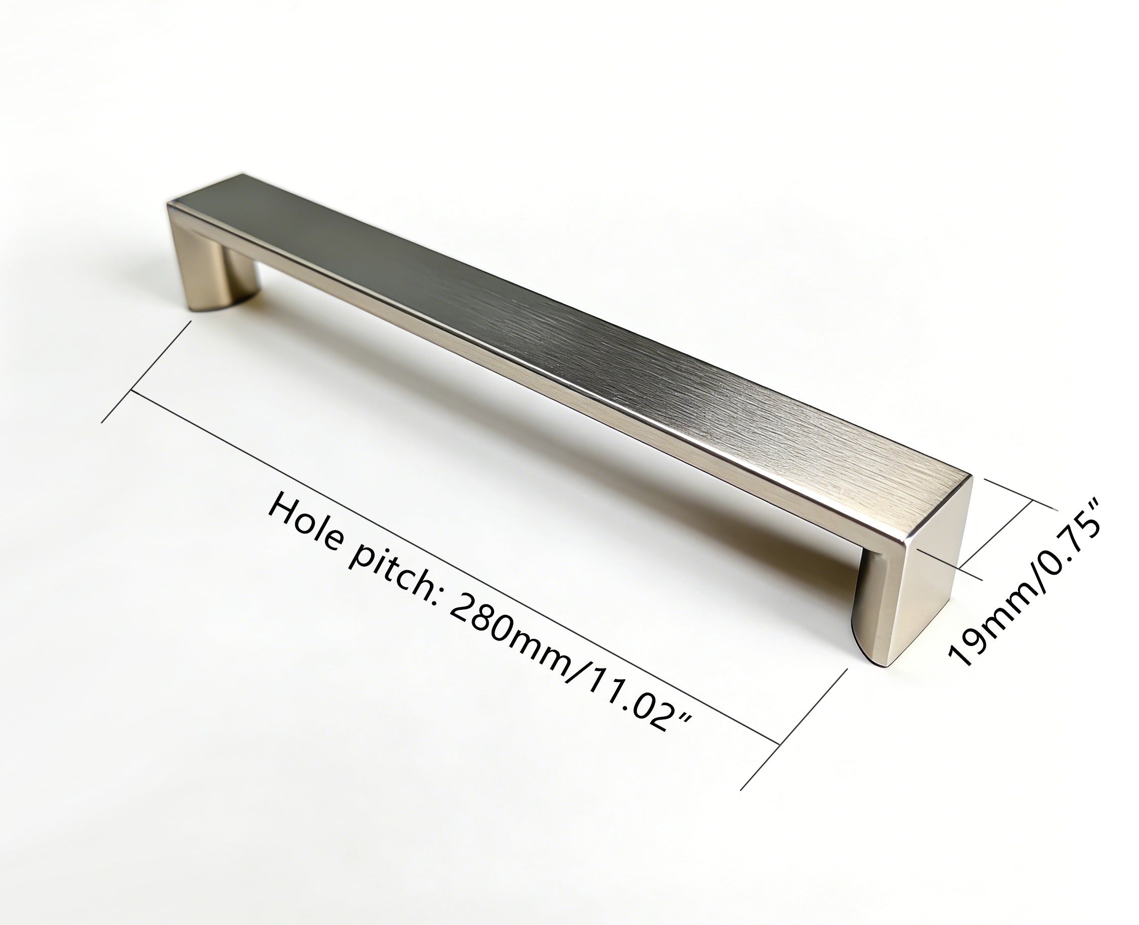 Aluminium Alloy D-Shaped Cabinet Handle – 96–370 mm | Matte Black & Nickel Finish