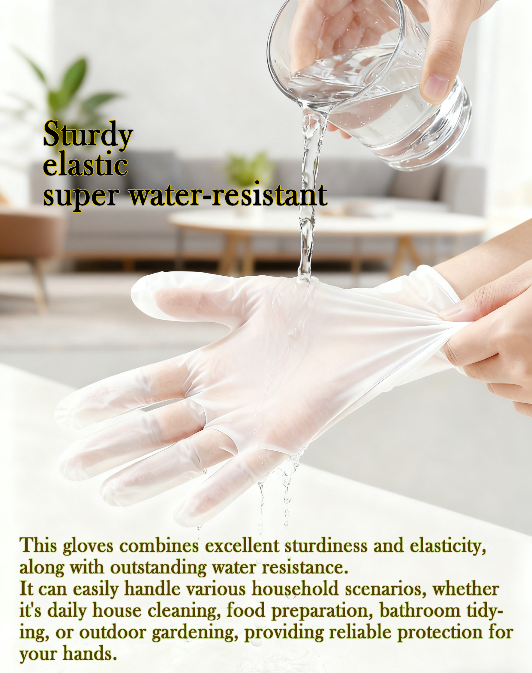 Food Grade White PVC Disposable Gloves – Medium Size