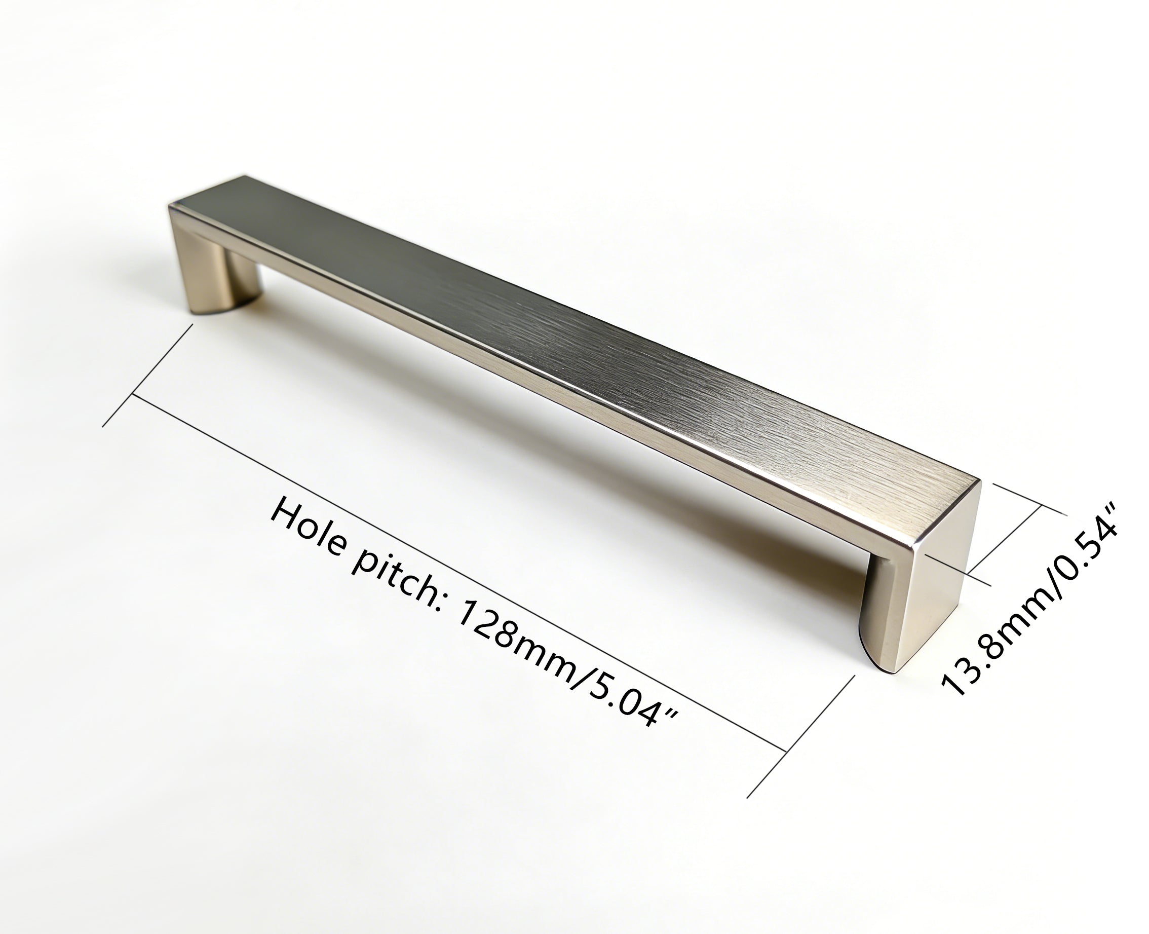 Zinc Alloy D-Shaped Cabinet Handle – 96–192 mm | Black & Nickel Finish