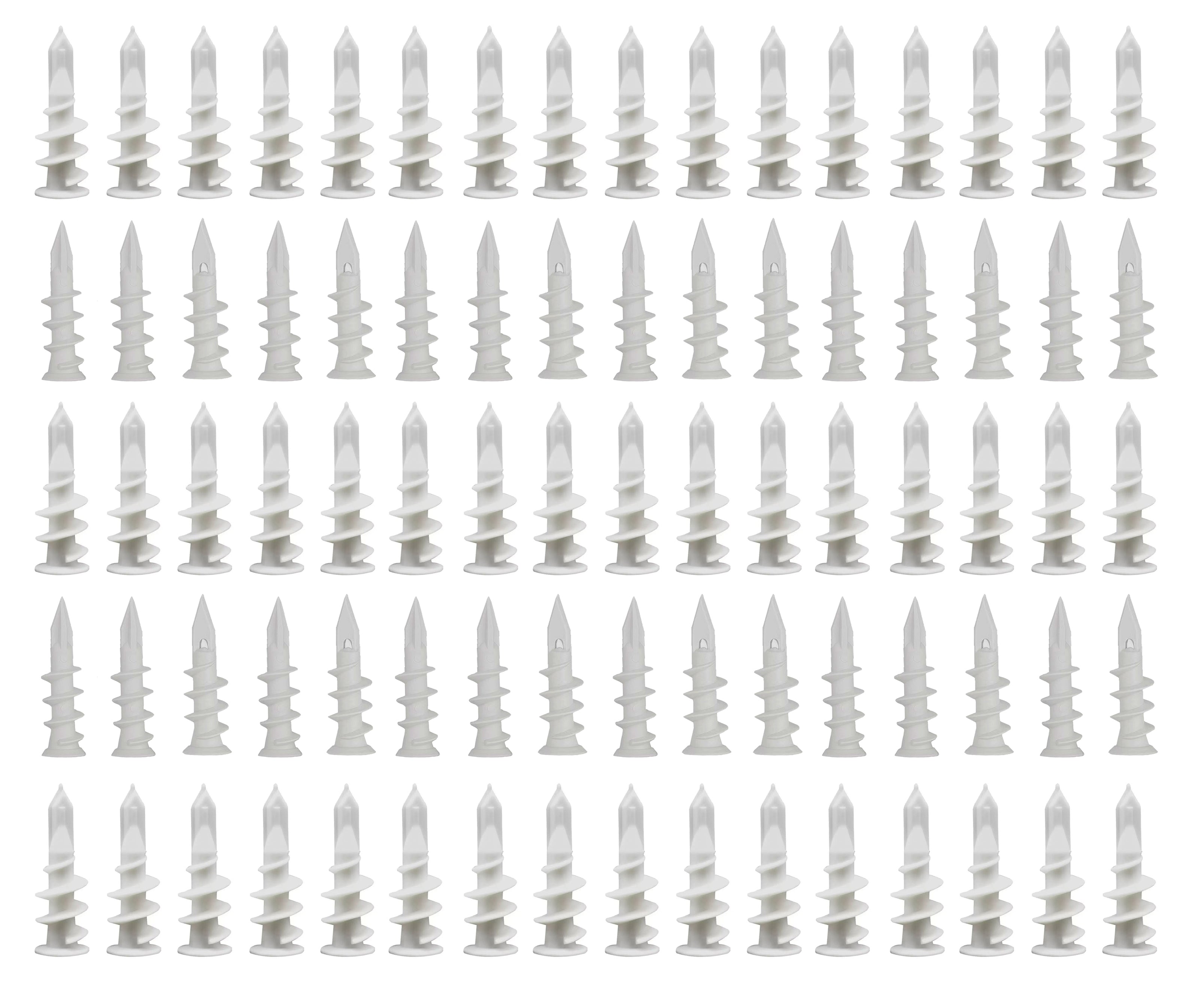 500PCS Plastic Wall Plug 14 × 45 mm – White PA Nylon | For Gypsum & Masonry Walls