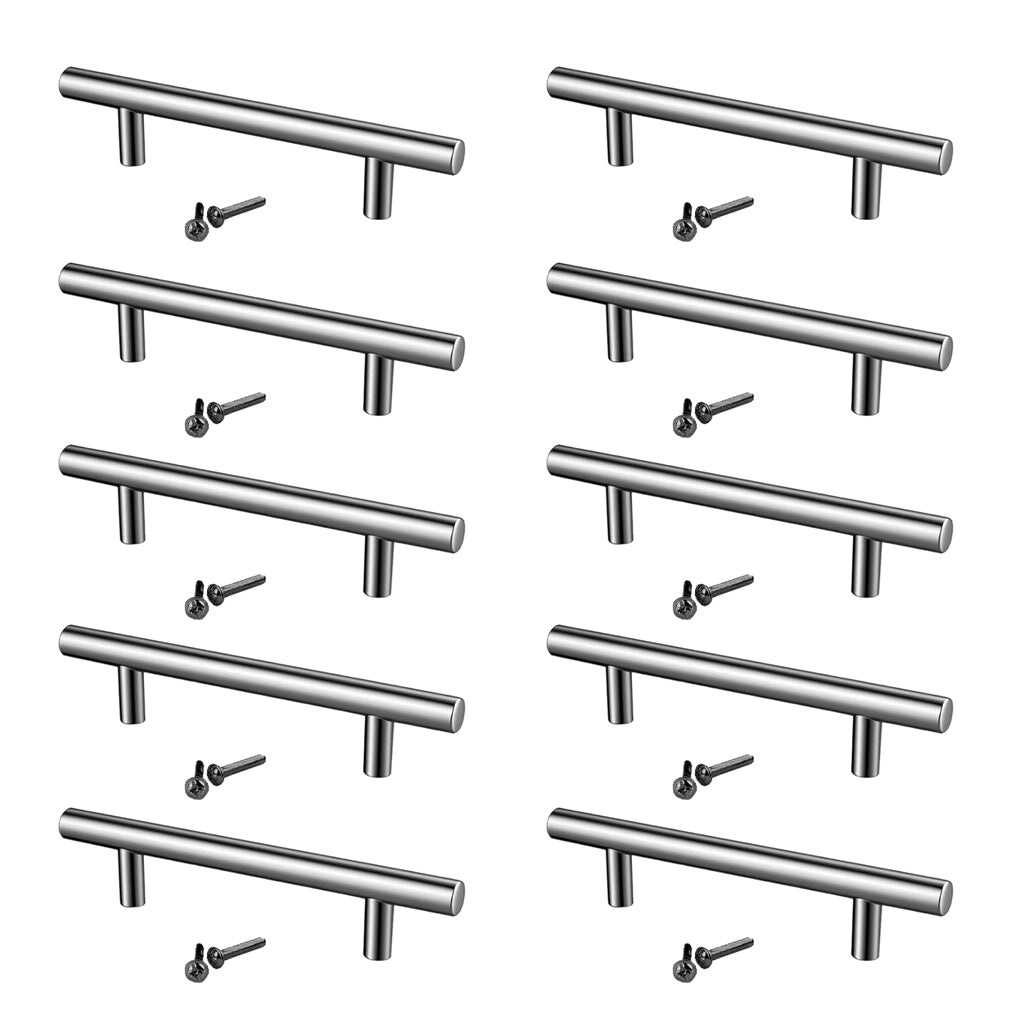 Steel T-Bar Cabinet Handle 188 mm – 128 mm Hole Centres | Heavy Duty Furniture Pull